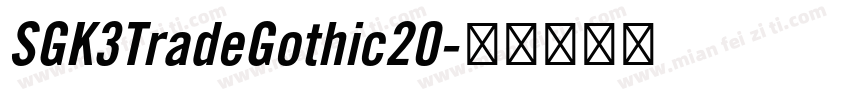 SGK3TradeGothic20字体转换