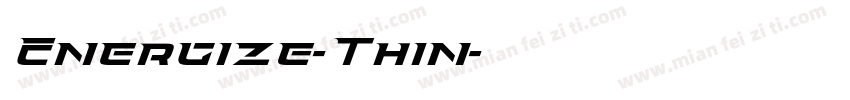 Energize-Thin字体转换