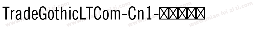 TradeGothicLTCom-Cn1字体转换