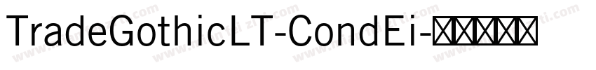 TradeGothicLT-CondEi字体转换