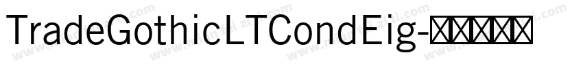 TradeGothicLTCondEig字体转换