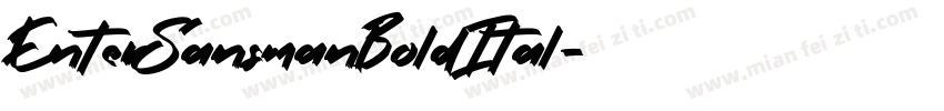 EnterSansmanBoldItal字体转换