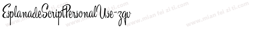 EsplanadeScriptPersonalUse-zqv3字体转换