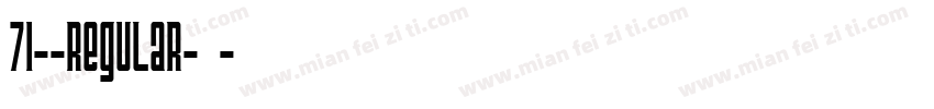 71--Regular-常规字体转换