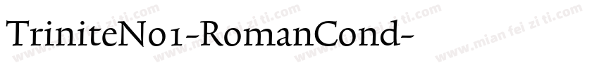 TriniteNo1-RomanCond字体转换
