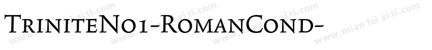 TriniteNo1-RomanCond字体转换