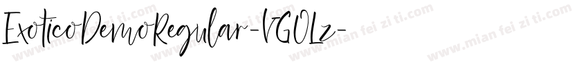 ExoticoDemoRegular-VGOLz字体转换