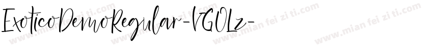 ExoticoDemoRegular-VGOLz字体转换