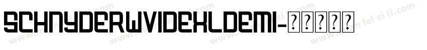 SchnyderWvideXLDemi字体转换