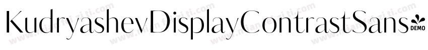 KudryashevDisplayContrastSans字体转换