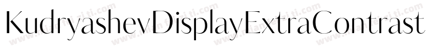 KudryashevDisplayExtraContrast字体转换