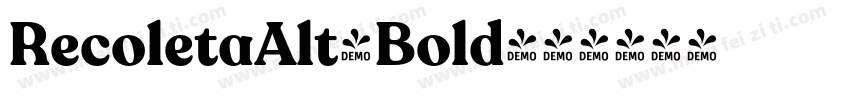 RecoletaAlt-Bold字体转换