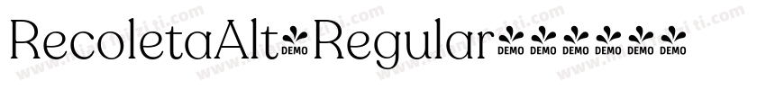 RecoletaAlt-Regular字体转换