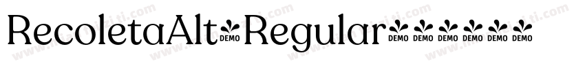 RecoletaAlt-Regular字体转换