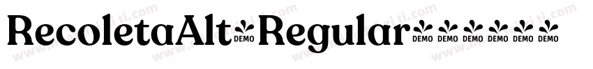 RecoletaAlt-Regular字体转换