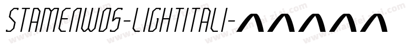 StamenW05-LightItali字体转换
