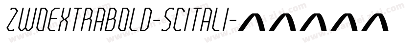 ZwoExtraBold-SCItali字体转换