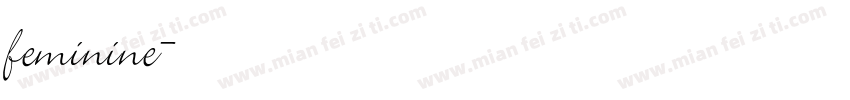 feminine字体转换
