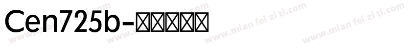 Cen725b字体转换