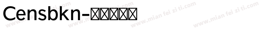 Censbkn字体转换