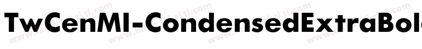 TwCenMI-CondensedExtraBold字体转换