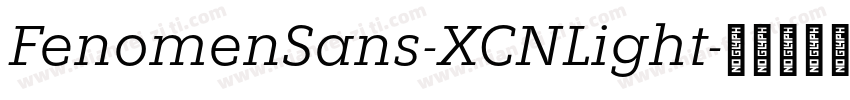 FenomenSans-XCNLight字体转换