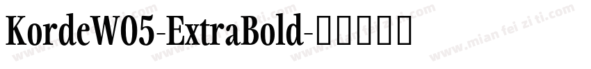 KordeW05-ExtraBold字体转换
