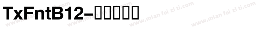 TxFntB12字体转换