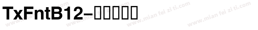 TxFntB12字体转换