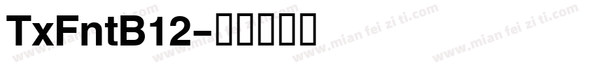 TxFntB12字体转换