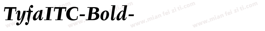 TyfaITC-Bold字体转换