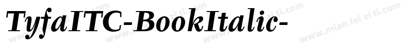 TyfaITC-BookItalic字体转换