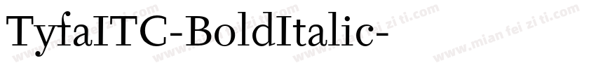 TyfaITC-BoldItalic字体转换