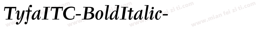 TyfaITC-BoldItalic字体转换