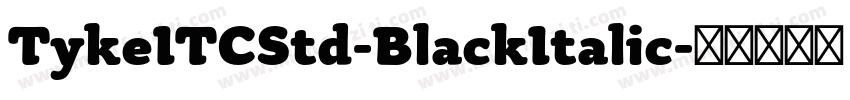 TykeITCStd-BlackItalic字体转换