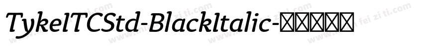 TykeITCStd-BlackItalic字体转换