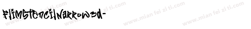 FlimStencilNarrow3d字体转换