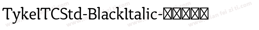 TykeITCStd-BlackItalic字体转换