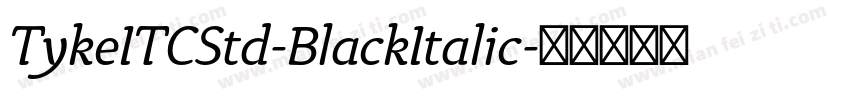 TykeITCStd-BlackItalic字体转换