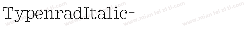 TypenradItalic字体转换