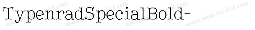 TypenradSpecialBold字体转换