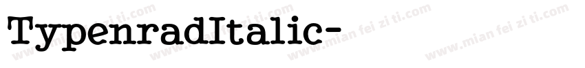TypenradItalic字体转换