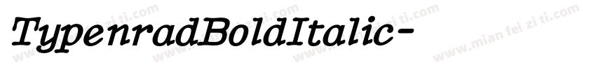 TypenradBoldItalic字体转换