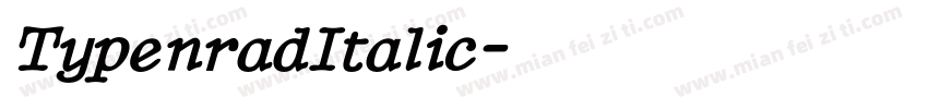 TypenradItalic字体转换