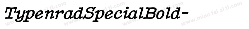 TypenradSpecialBold字体转换