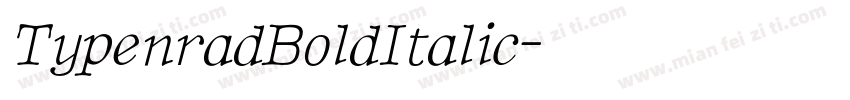 TypenradBoldItalic字体转换