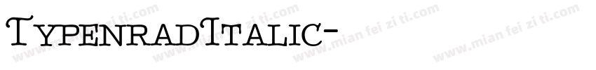 TypenradItalic字体转换