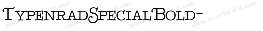 TypenradSpecialBold字体转换