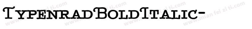 TypenradBoldItalic字体转换