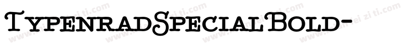 TypenradSpecialBold字体转换